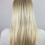Peruka LAYLA blond z efektem odrostu PROSTA gęsta piękna