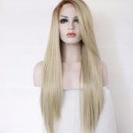 Peruka lace front EXTRA blond z efektem odrostu