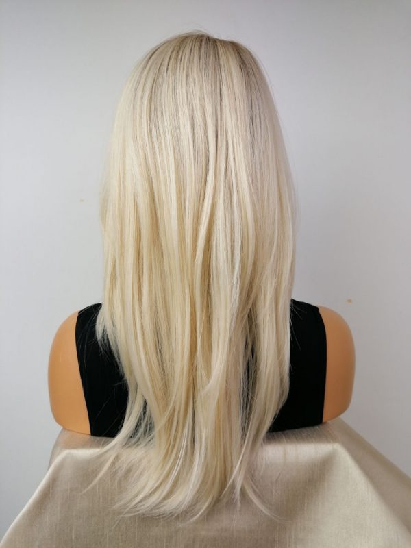 Peruka MAYA lace front jasny blond z efektem odrostu