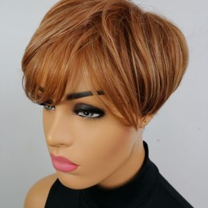 Peruka Molly miedziany rudy krótka