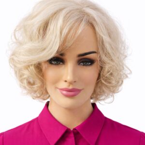 Peruka BELLA kręcona loki krótka  jasny blond mix -30cm