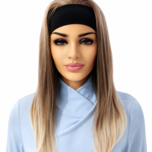 Peruka NA OPASCE prosta średni blond mix z jaśniejszą końcówką 243T. 45cm